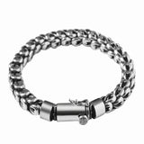 Silver European American Bracelet Men Domineering Dragon Scale Retro
