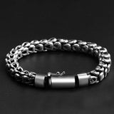 Silver European American Bracelet Men Domineering Dragon Scale Retro