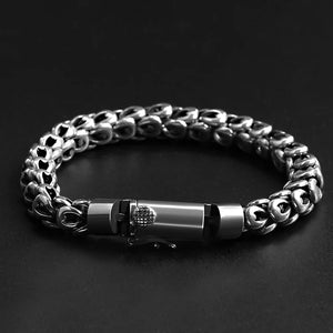 Silver European American Bracelet Men Domineering Dragon Scale Retro