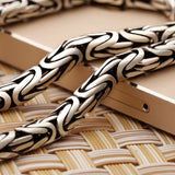 QN Silver Men's Bracelet Peace Pattern Men's Bracelet