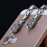 QN Silver Men's Bracelet Peace Pattern Men's Bracelet