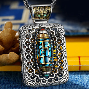 Silver 10K Buddha Chaozong Sky Ball Pendant Necklace