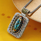 Silver 10K Buddha Chaozong Sky Ball Pendant Necklace