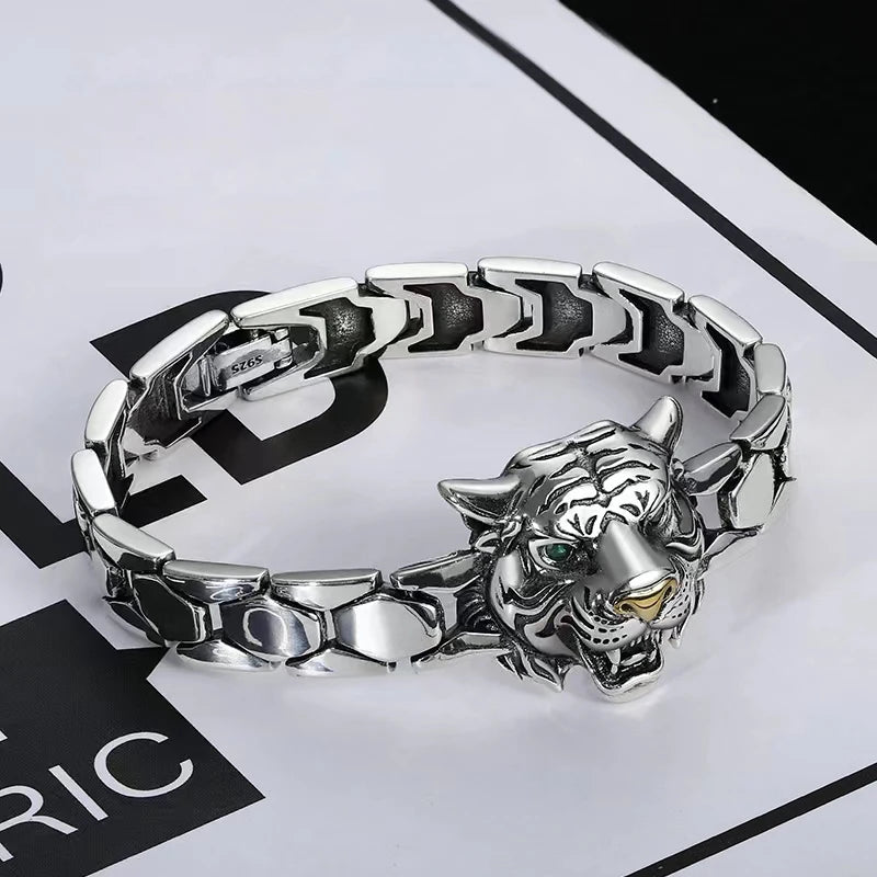 Tiger Head Strap Bracelet Men's Personality Men's Domineering Retro Women
