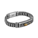 Luck Blessing Brave Troops Passepartout Silver Bracelet Men