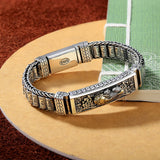 Luck Blessing Brave Troops Passepartout Silver Bracelet Men