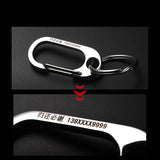 High Stainless Steel Key Chain Metal Key Ring Men's Keychain