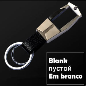 Leather Men's Keychain Keyfob for Car Accessories Gift