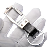 Leather Men's Keychain Keyfob for Car Accessories Gift