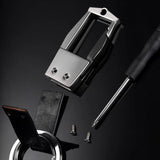 Leather Men's Keychain Keyfob for Car Accessories Gift