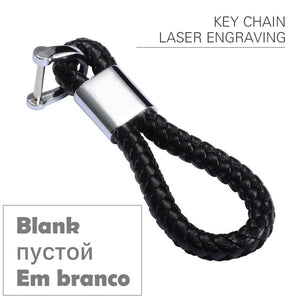 Woven Leather Keychain Personalized Gift for Car Key Holder S43