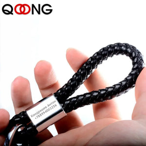 Woven Leather Keychain Personalized Gift for Car Key Holder S43