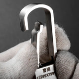 304 Stainless Steel Keychain Manual Keyring Men Waist Hanged Key Holder