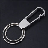 304 Stainless Steel Keychain Manual Keyring Men Waist Hanged Key Holder