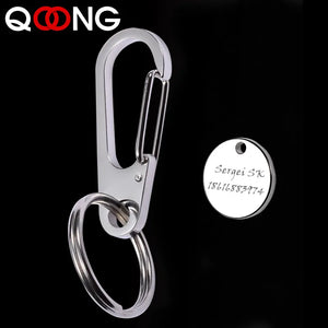 Stainless Steel Men Keychain Bag Charms Pendant Car Key Chain Ring Holder Y42