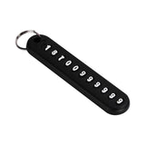 6 Pieces DIY Phone Numbers Keychain Personalized Gift Keyring Holder