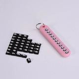 6 Pieces DIY Phone Numbers Keychain Personalized Gift Keyring Holder