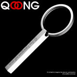 Personalized Stainless Steel Key Chain, Engraved on 4 Sides