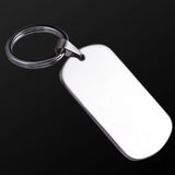 Custom Engraved Metal Card Key Chain Men Women Personalized Key Ring