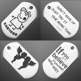 Custom Engraved Metal Card Key Chain Men Women Personalized Key Ring