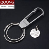 Stainless Steel Keychain Manual Key Ring Men Waist Hanged Key Holder