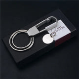 Stainless Steel Keychain Manual Key Ring Men Waist Hanged Key Holder
