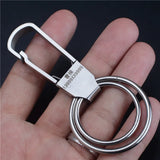 Stainless Steel Keychain Manual Key Ring Men Waist Hanged Key Holder