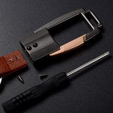 Alloy Leather Men Keychain Bag Pendant Key Chain Ring Metal Car Keyring