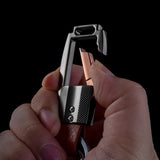 Alloy Leather Men Keychain Bag Pendant Key Chain Ring Metal Car Keyring