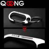 Personalized Stainless Steel Keychain Engraved Name Logo Car Key Ring Gift Y15