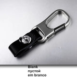 Personalized Leather Keychain with Engraved Name Logo