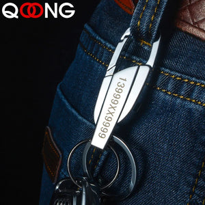 Personalized Lettering Keychain Engraved Name Logo Key Chain Car Gift