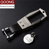 Men Metal Leather Keychain Detachable Car Key Ring Horseshoe Buckle