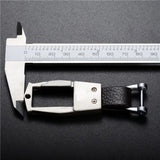 Men Metal Leather Keychain Detachable Car Key Ring Horseshoe Buckle