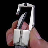 Men Keychain Car Keyring Leather Metal Auto Key Holder Lettering Y07