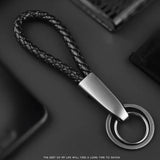 Hand Knitt Leather Rope Car Key Chain Metal Keyrings Holder
