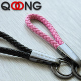 Hand Knitt Leather Rope Car Key Chain Metal Keyrings Holder