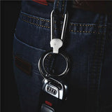304 Stainless Steel Men Key Chain Polished Keychain Metal Male Key Ring