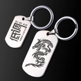 Personalized Calendar Keychain Metal Card Key Chain Men Women Signature Car Key