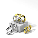 Mini 304 Stainless Steel Keychain Double Head Quick Hanging Keyring