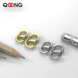 Mini 304 Stainless Steel Keychain Double Head Quick Hanging Keyring