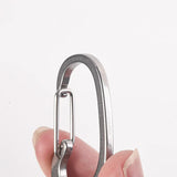 Stainless Steel Big Feet Key Chain Holder with 4 Keyrings