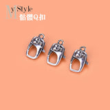 925 Sterling Silver Skull Clasp for DIY Jewelry Making