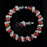 925 Silver Girl's Bracelet Charms Marquise Tennis Bracelet Wedding Jewelry