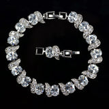 925 Silver Girl's Bracelet Charms Marquise Tennis Bracelet Wedding Jewelry