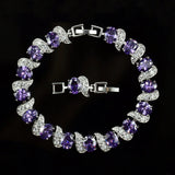 925 Silver Girl's Bracelet Charms Marquise Tennis Bracelet Wedding Jewelry