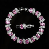 925 Silver Girl's Bracelet Charms Marquise Tennis Bracelet Wedding Jewelry