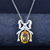 Silver CZ Bowknot Chokers Necklace Chains