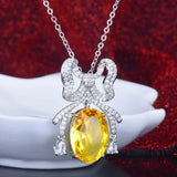 Silver CZ Bowknot Chokers Necklace Chains