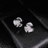 Sparkling Stud Earrings Simulated Diamonds Women Anniversary Gift